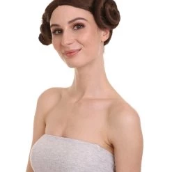 HPO Princess Womens Wig | Brown Cosplay Wig | Premium Breathable Capless Cap Men's