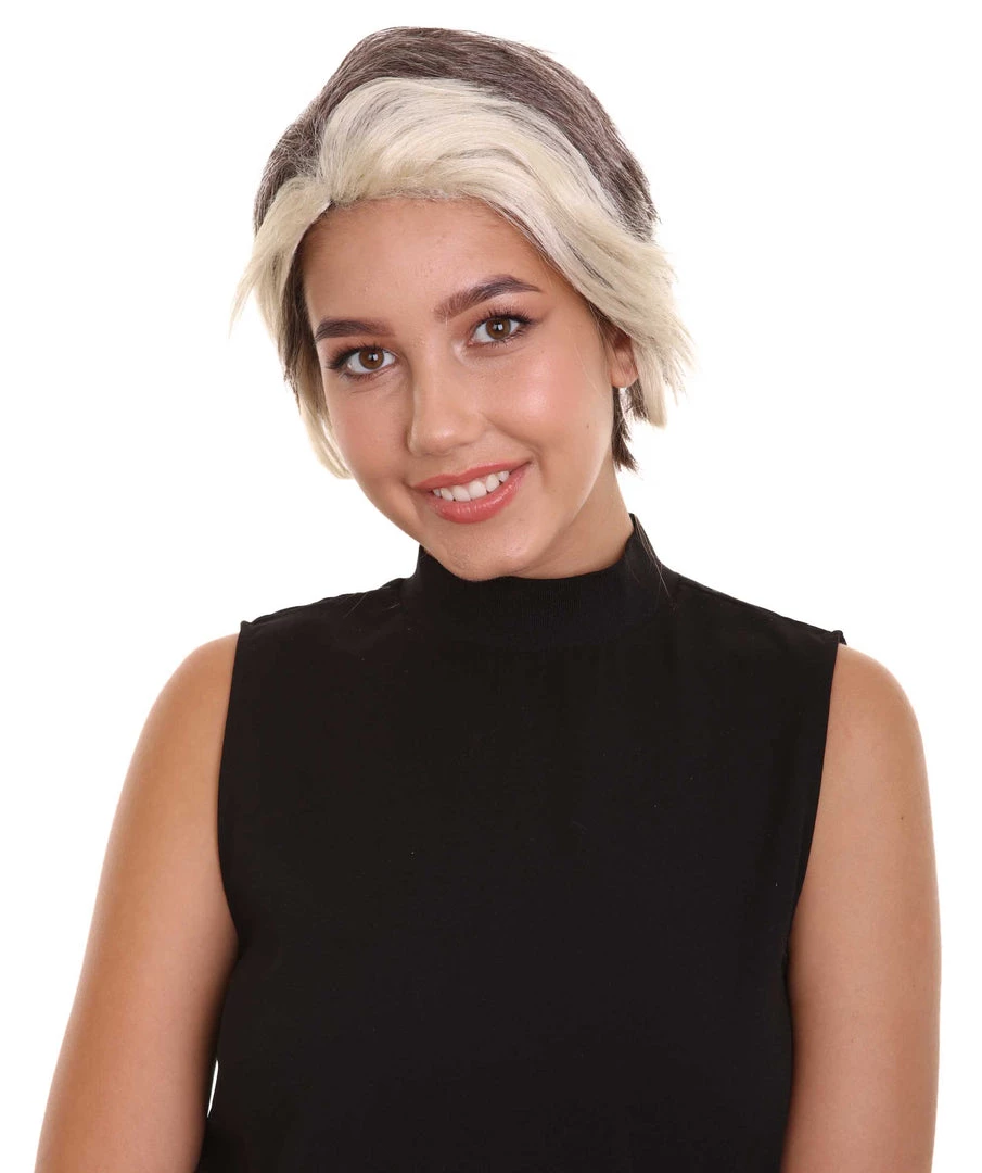 HPO Women's Short Length Side Part Dirty Blonde Straight Wig