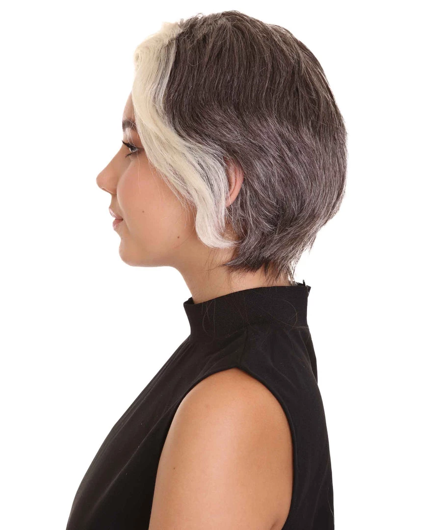 HPO Women's Short Length Side Part Dirty Blonde Straight Wig