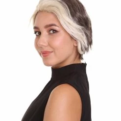 HPO Women's Short Length Side Part Dirty Blonde Straight Wig