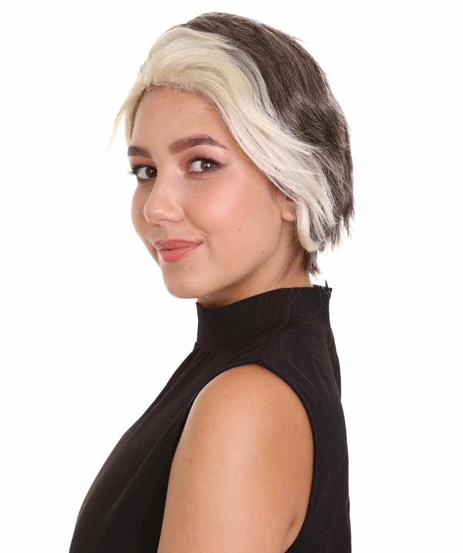 HPO Women's Short Length Side Part Dirty Blonde Straight Wig