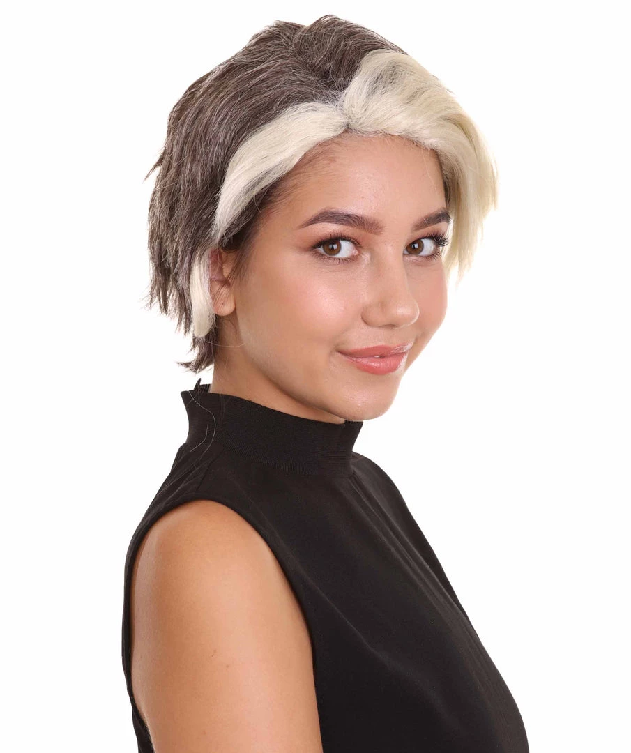 HPO Women's Short Length Side Part Dirty Blonde Straight Wig