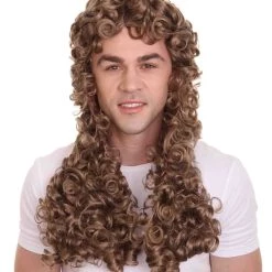 HPO Nobleman Mens Wig | Brown Cosplay Halloween Wig | Premium Breathable Capless Cap