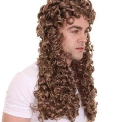 HPO Nobleman Mens Wig | Brown Cosplay Halloween Wig | Premium Breathable Capless Cap
