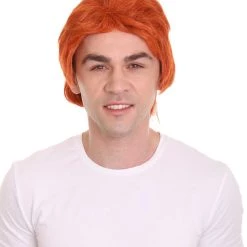 BC David Bowie Wig | Orange Mullet Wig | Premium Breathable Capless Cap