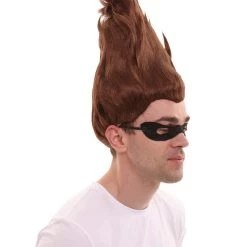 HPO Men's Superhero Family Villain Wig | Mens Wig With Mask Set | TV/Movie Wigs | Premium Breathable Capless Cap