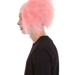 HPO Half Bald Head Men Curly Wig