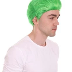HPO Men's Green Wig | Premium Breathable Capless Cap