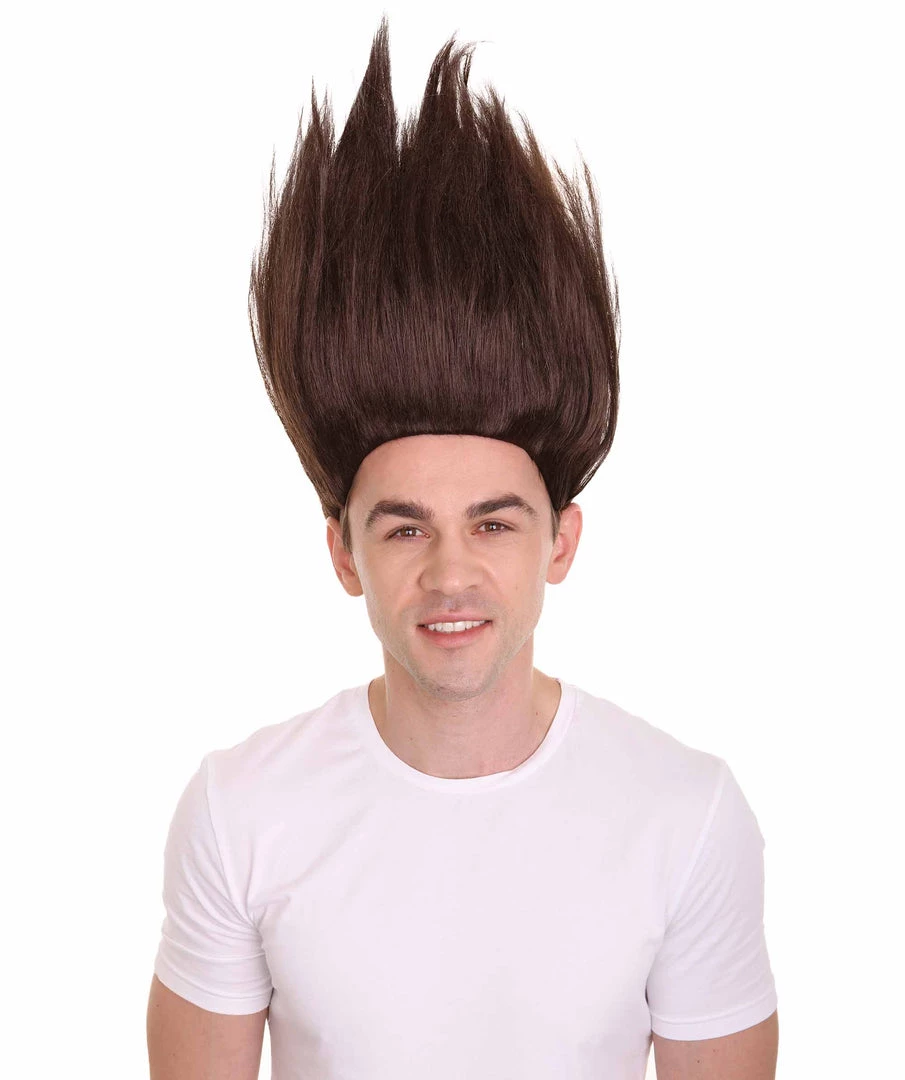 HPO Men's Multicolor | Mens Trolls Black Straight Spiked Wig