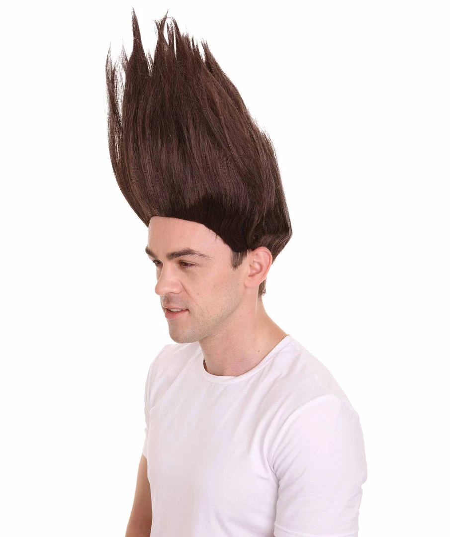 HPO Men's Multicolor | Mens Trolls Black Straight Spiked Wig