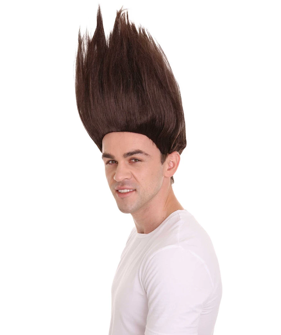 HPO Men's Multicolor | Mens Trolls Black Straight Spiked Wig