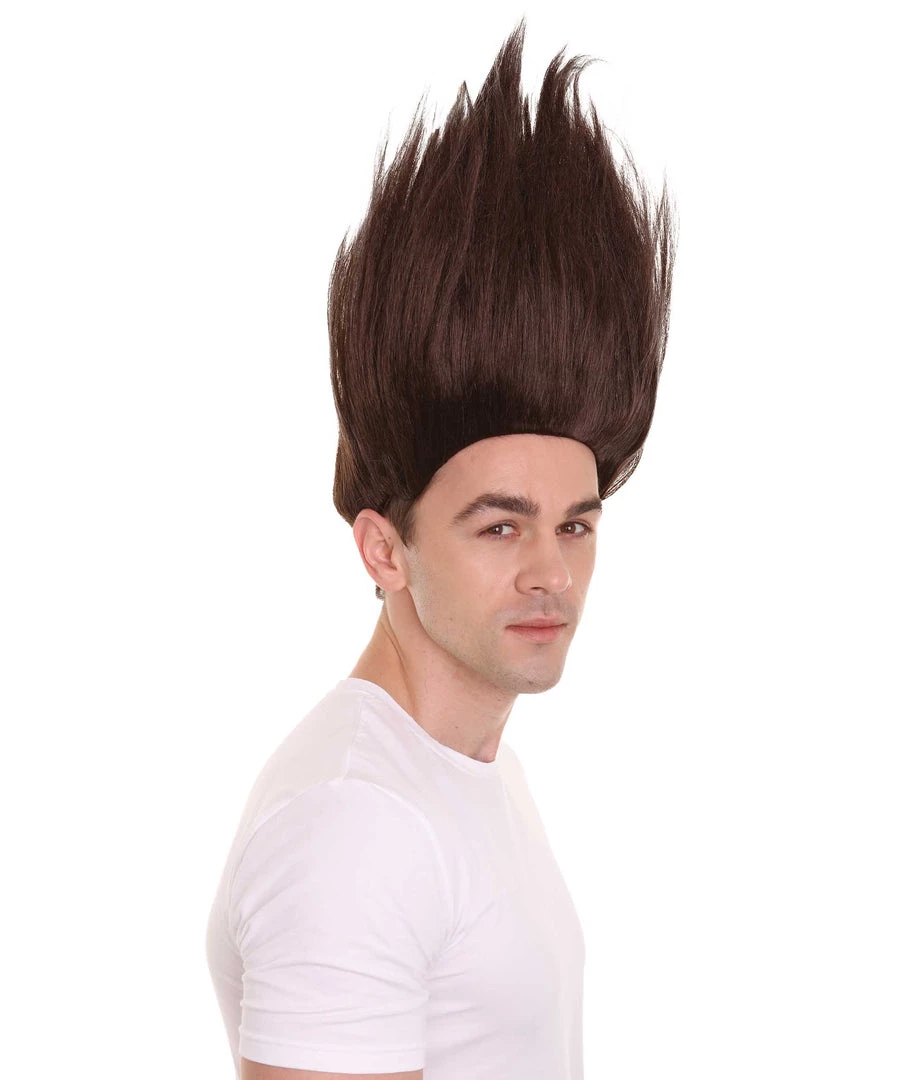 HPO Men's Multicolor | Mens Trolls Black Straight Spiked Wig