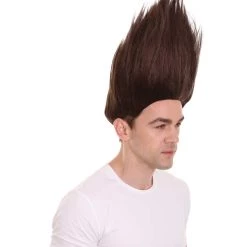 HPO Men's Multicolor | Mens Trolls Black Straight Spiked Wig