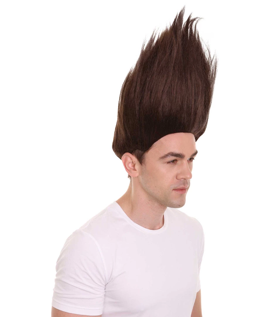 HPO Men's Multicolor | Mens Trolls Black Straight Spiked Wig