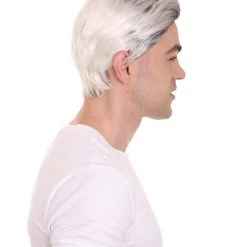 HPO Fantasy Wig For Cosplay | Gray Mens Wig | Premium Breathable Capless Cap