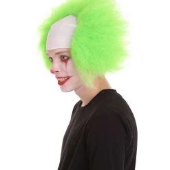 HPO Half Bald Head Men Curly Wig