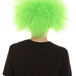 HPO Half Bald Head Men Curly Wig