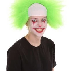 HPO Half Bald Head Men Curly Wig