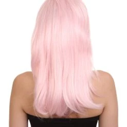 HPO Pastel Pink Jem Womens Wig | Party Ready Fancy Cosplay Halloween Wig | Premium Breathable Capless Cap