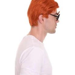 HPO Men Short Funny Wig With Eye Glass | Premium Breathable Capless Cap Men's