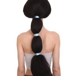 HPO Womens Adult Princess Braided Wig | Black TV/Movie Wigs | Premium Breathable Capless Cap