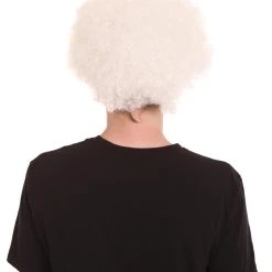 HPO Men's Half Bald Head Curly Men Wig, Black