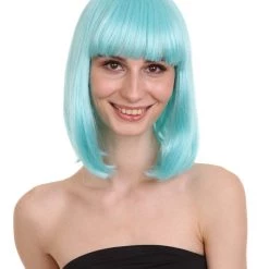 HPO Womens Bob Wig | Glamour Medium Bob Cosplay Halloween Wig | Premium Breathable Capless Cap