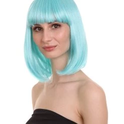 HPO Womens Bob Wig | Glamour Medium Bob Cosplay Halloween Wig | Premium Breathable Capless Cap
