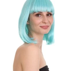 HPO Womens Bob Wig | Glamour Medium Bob Cosplay Halloween Wig | Premium Breathable Capless Cap