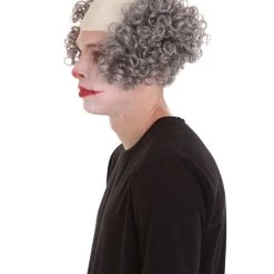 HPO Half Bald Head Curly Men Wig Collection | Premium Breathable Capless Cap Men's