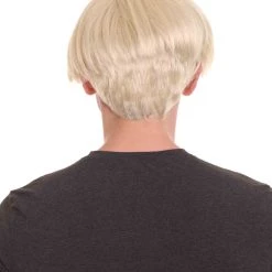 HPO Men's Rapper Short Straight Wig | Blonde Cosplay Wig | Premium Breathable Capless Cap