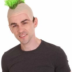 HPO Curly Mohawk Wig | Green Halloween Wig With Cap Kids