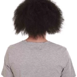 HPO Half Bald Head Men Curly Wig