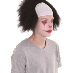 HPO Half Bald Head Men Curly Wig