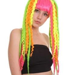 HPO Women's Crazy Dolly Clown Womens Wig | Character Cosplay Halloween Wig | Premium Breathable Capless Cap