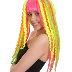 HPO Women's Crazy Dolly Clown Womens Wig | Character Cosplay Halloween Wig | Premium Breathable Capless Cap