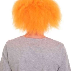 HPO Half Bald Head Men Curly Wig