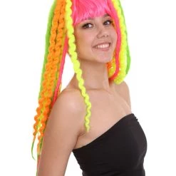HPO Women's Crazy Dolly Clown Womens Wig | Character Cosplay Halloween Wig | Premium Breathable Capless Cap