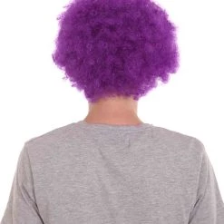 HPO Men's Half Bald Head Curly Men Wig, Black