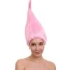 HPO Unisex Dwarf Wig | Neon Pink Tall Wig | Premium Breathable Capless Cap Women's