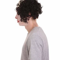 HPO Half Bald Head Curly Men Wig Collection | Premium Breathable Capless Cap Men's