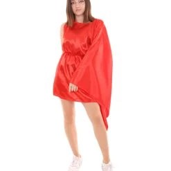 FLAGWIGS Adult Women's Flag Dress Sport Costume | Red Cosplay Costume