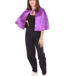HPO Adult Women's Vampire Cape | Purple & Black Halloween Costume