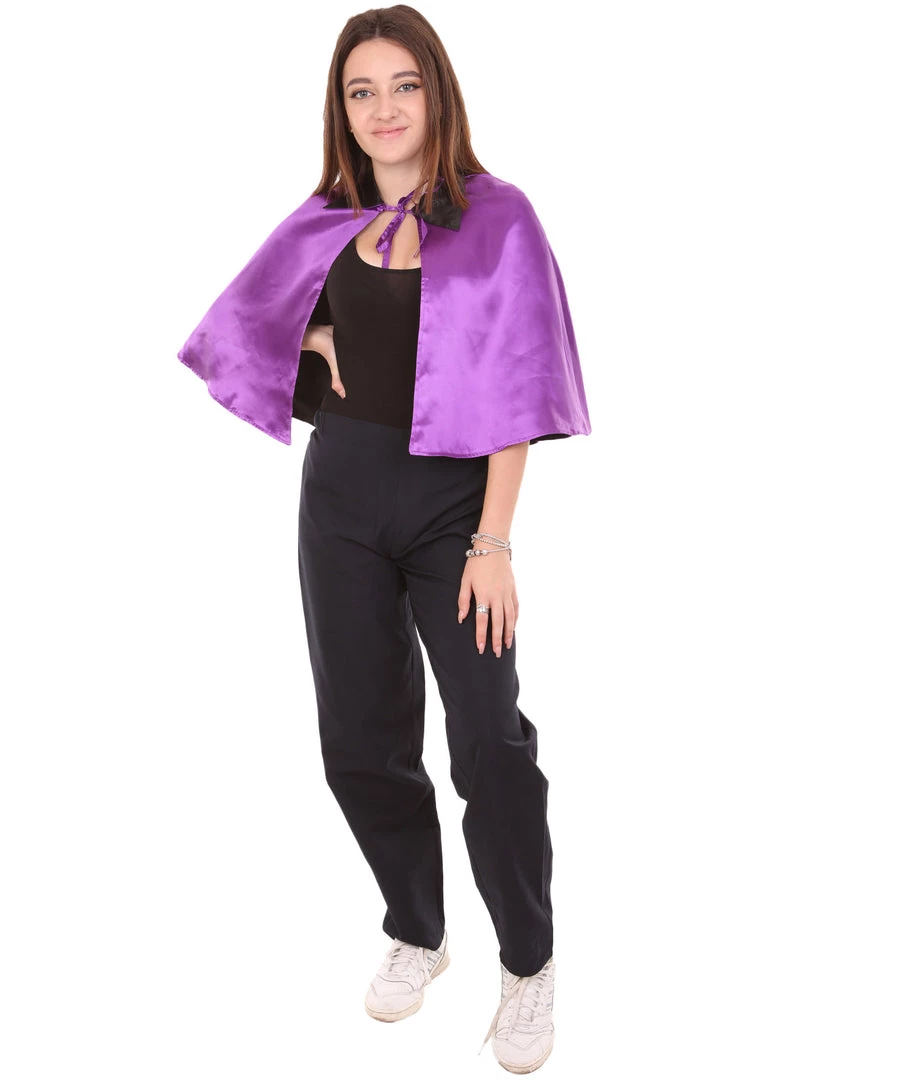 HPO Adult Women's Vampire Cape | Purple & Black Halloween Costume