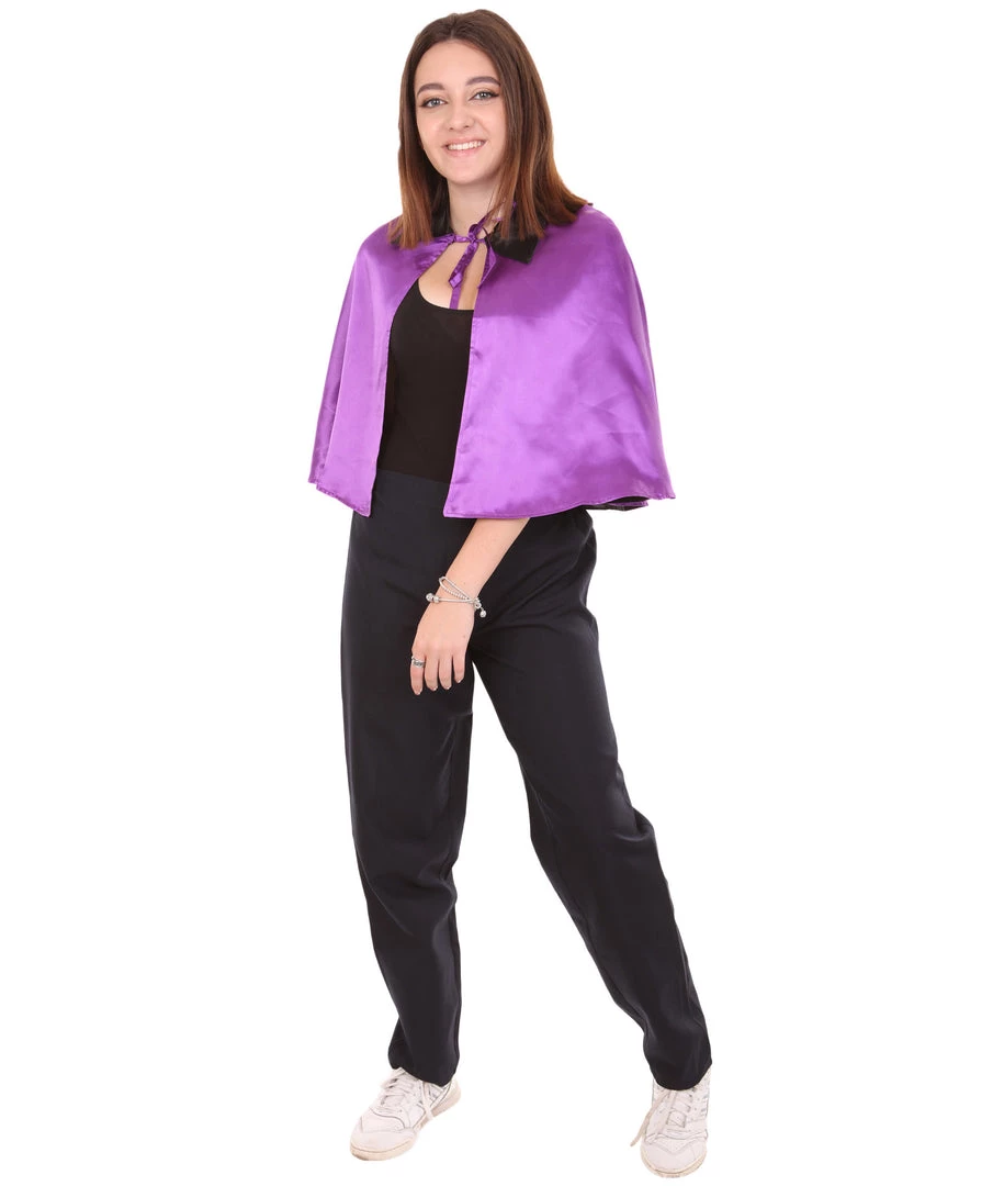 HPO Adult Women's Vampire Cape | Purple & Black Halloween Costume