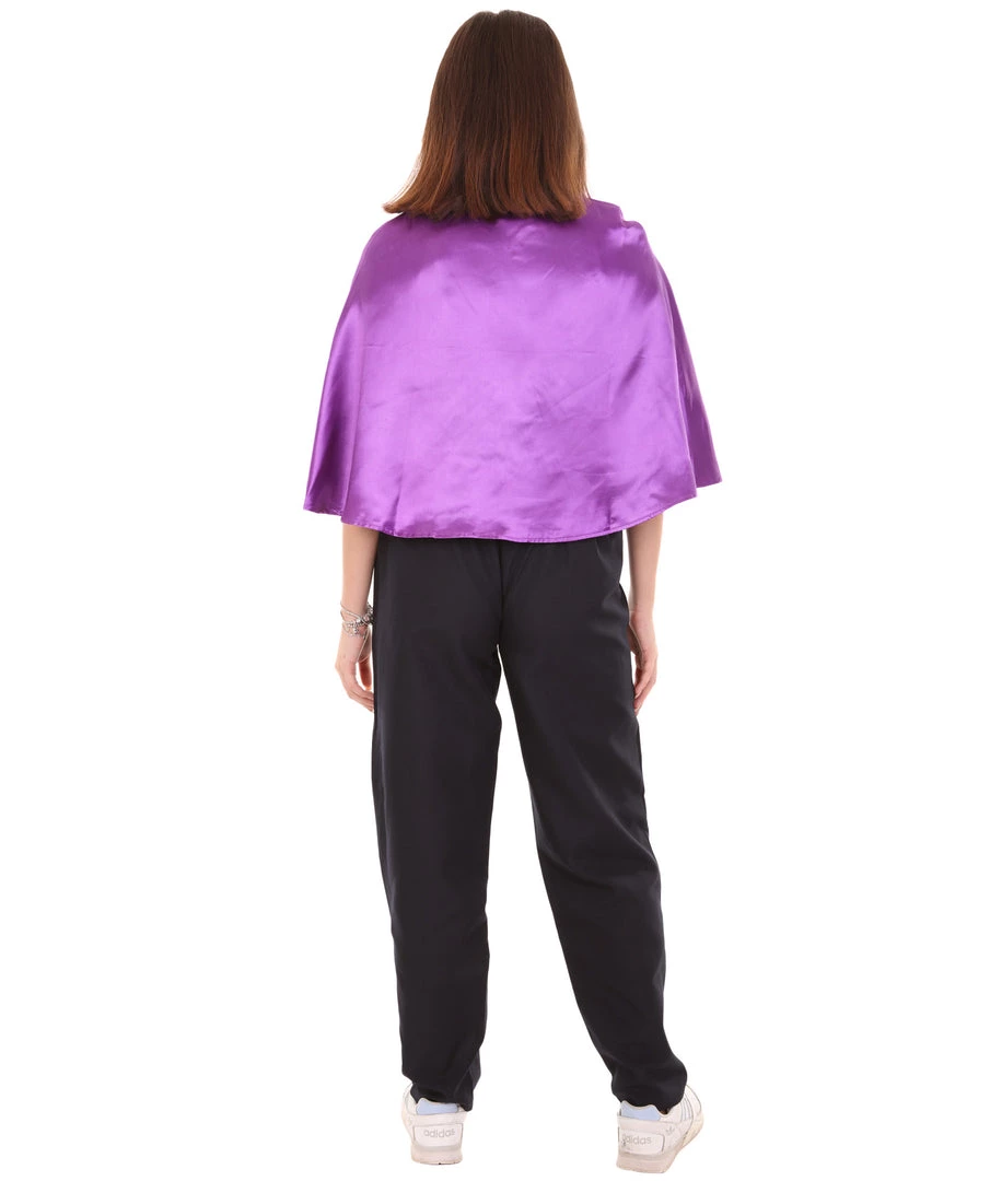 HPO Adult Women's Vampire Cape | Purple & Black Halloween Costume
