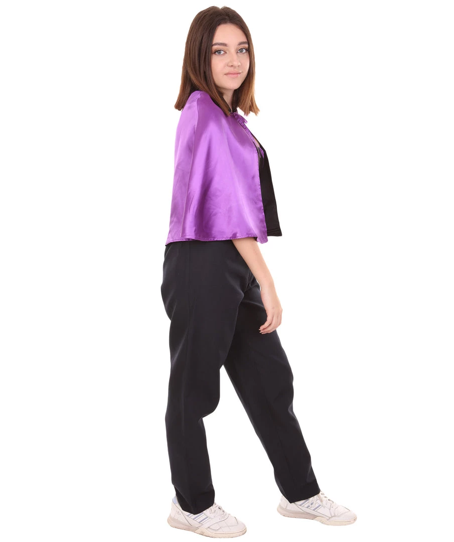 HPO Adult Women's Vampire Cape | Purple & Black Halloween Costume