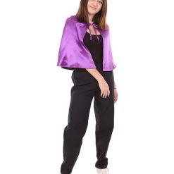 HPO Adult Women's Vampire Cape | Purple & Black Halloween Costume