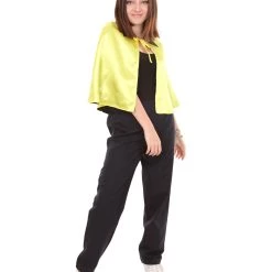 HPO Adult Women's Vampire Cape Costume | Yellow & Black Halloween Costume
