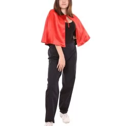 HPO Adult Women's Vampire Cape | Red & Black Halloween Costume